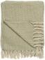 Preview: Plaid Strickdecke Creme/staubig grün 130x160cm Preview: Plaid Strickdecke Creme/staubig grün 130x160cm