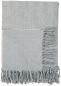 Preview: Plaid Strickdecke Creme/hellblau gestreift 130x160cm Preview: Plaid Strickdecke Creme/hellblau gestreift 130x160cm