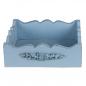 Preview: Serviettenhalter Holz Blau 20x22xH6cm Preview: Serviettenhalter Holz Blau 20x22xH6cm
