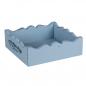 Preview: Serviettenhalter Holz Blau 20x22xH6cm Preview: Serviettenhalter Holz Blau 20x22xH6cm