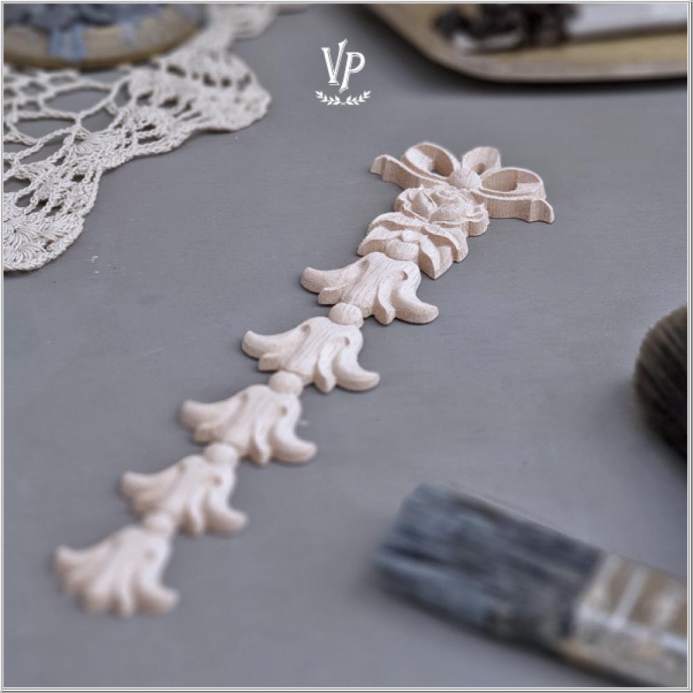 Holzornament Vintage Paint Ornament 6,5x23cm Holzornament Vintage Paint Ornament 6,5x23cm