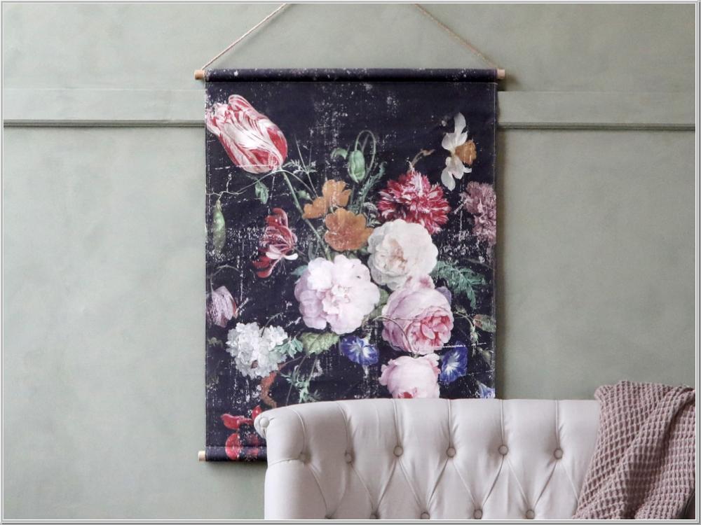 Preview: Leinwandbild Blumenmuster Kunstdruck H97*76cm Preview: Leinwandbild Blumenmuster Kunstdruck H97*76cm