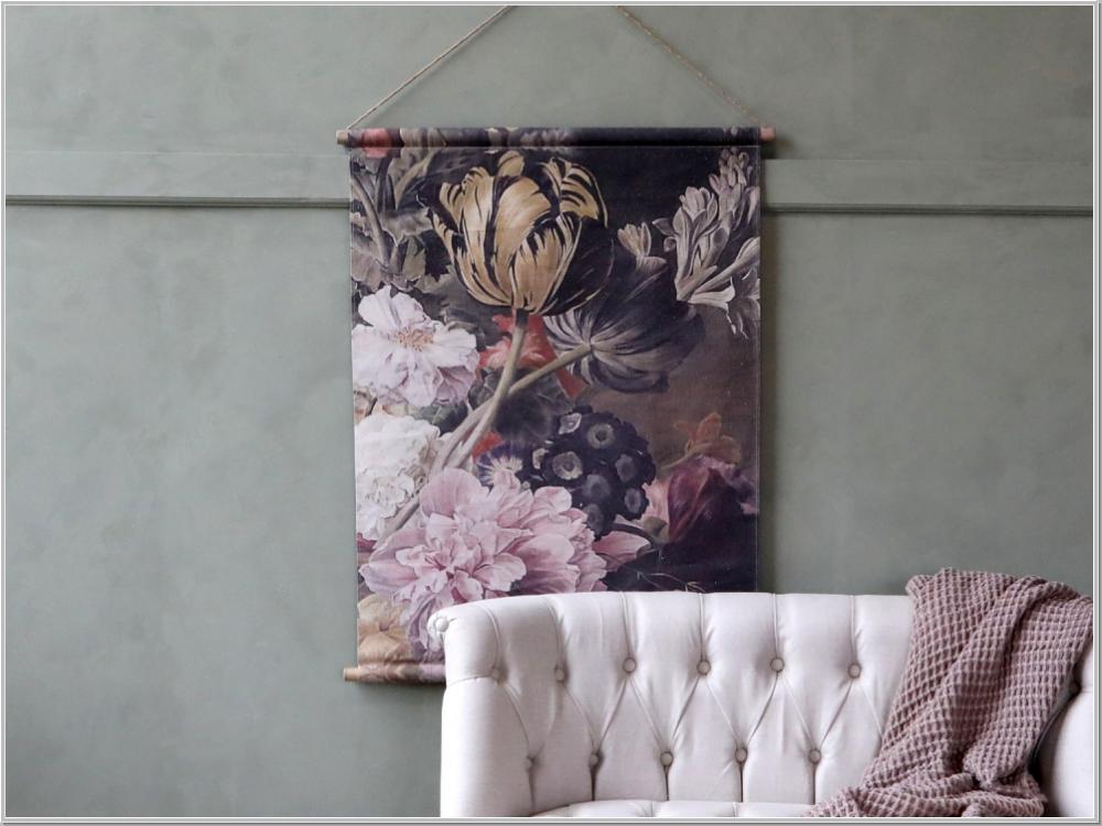 Preview: Leinwandbild Blumenmuster Kunstdruck H97*76cm Preview: Leinwandbild Blumenmuster Kunstdruck H97*76cm