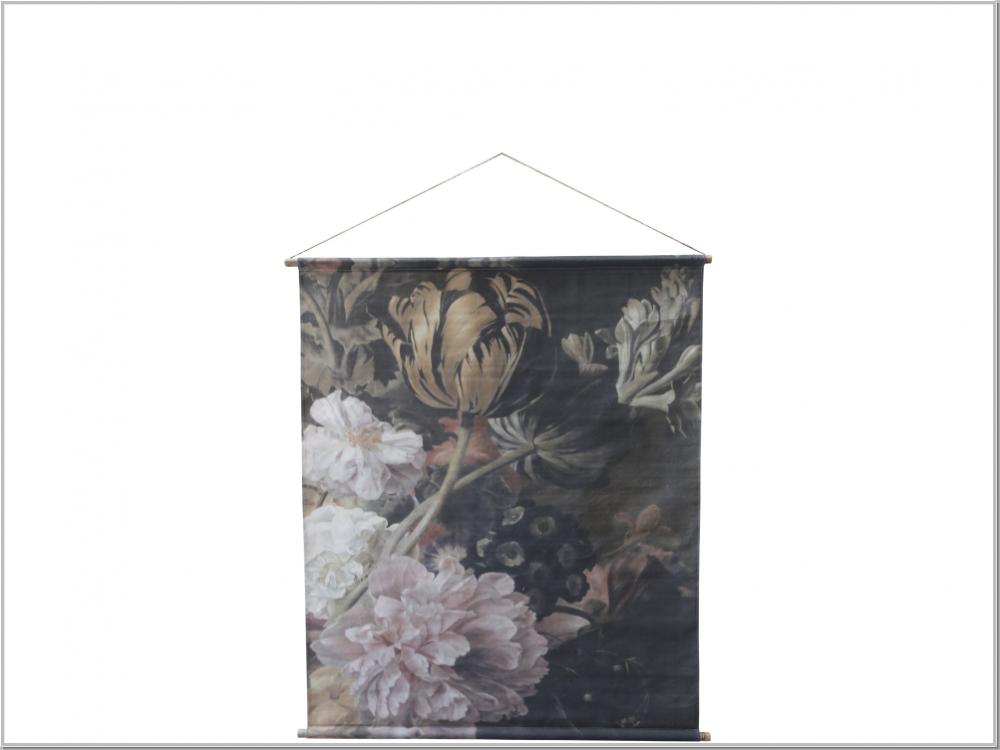 Preview: Leinwandbild Blumenmuster Kunstdruck H145x124cm Preview: Leinwandbild Blumenmuster Kunstdruck H145x124cm