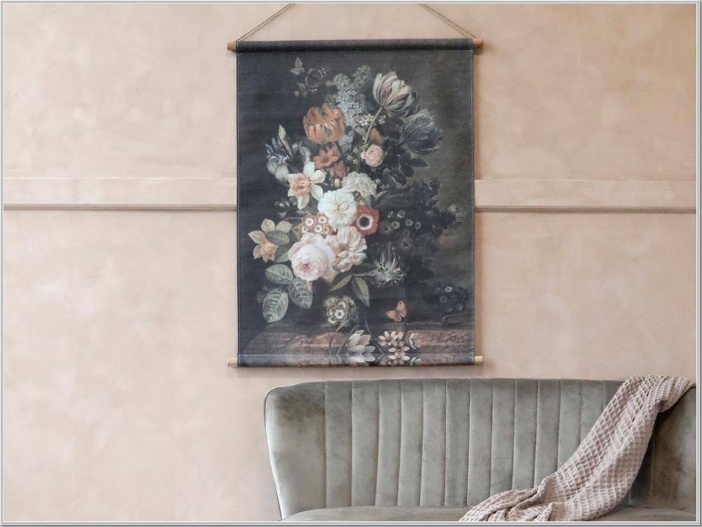 Preview: Leinwandbild Blumenmuster Kunstdruck H97*76cm Preview: Leinwandbild Blumenmuster Kunstdruck H97*76cm