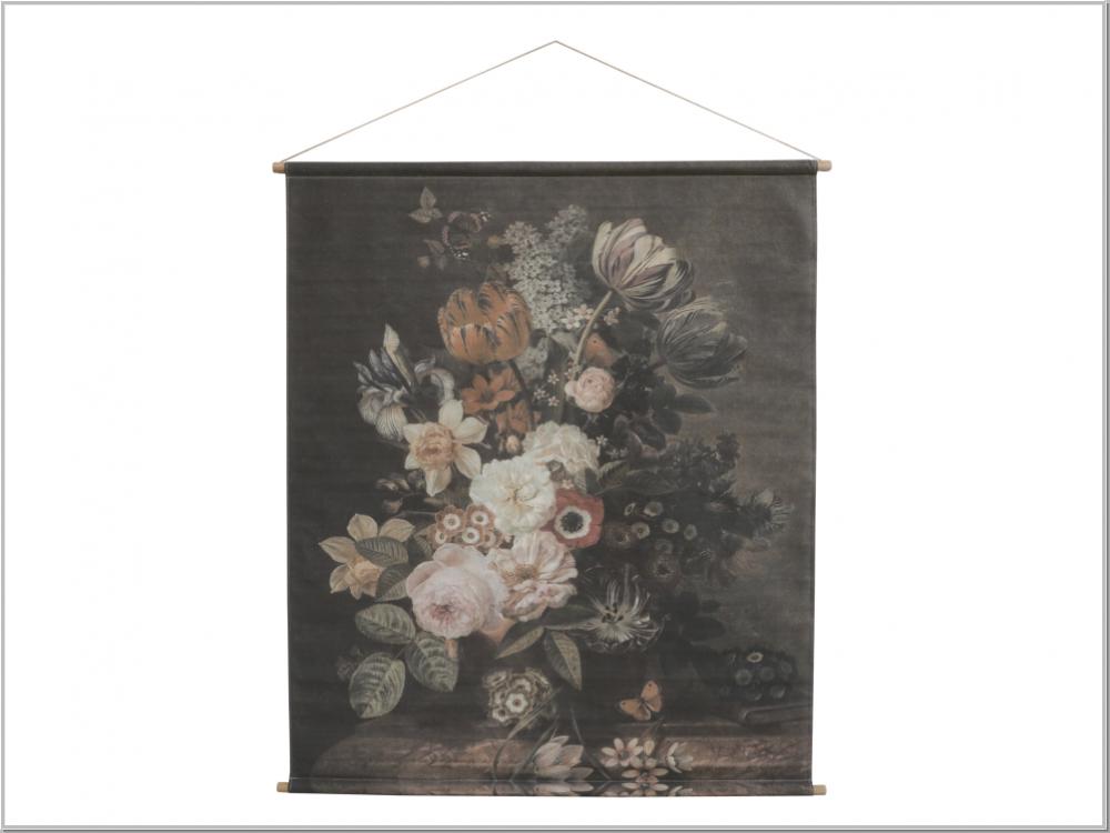 Preview: Leinwandbild Blumenmuster Kunstdruck H145x124cm Preview: Leinwandbild Blumenmuster Kunstdruck H145x124cm