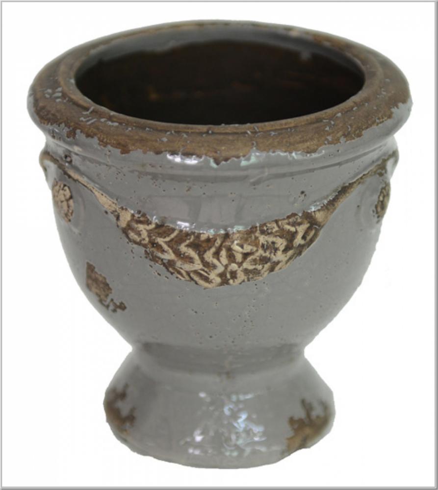 Blumentopf Vilone GRAU Teracotta H14,5xØ14,5cm Blumentopf Vilone GRAU Teracotta H14,5xØ14,5cm