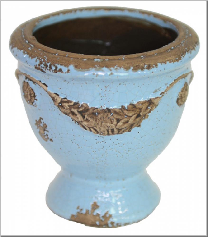 Blumentopf Vilone Hellblau Teracotta H14,5xØ14,5cm Blumentopf Vilone Hellblau Teracotta H14,5xØ14,5cm