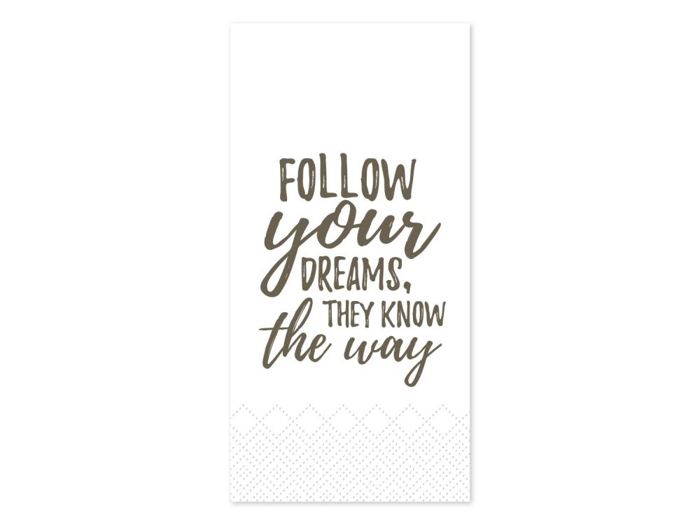 Serviette Follow your Dreams 40x40cm Serviette Follow your Dreams 40x40cm