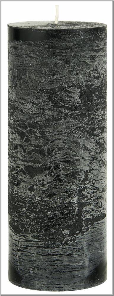 Rustikale Kerze Schwarz H18xØ 7cm Rustikale Kerze Schwarz H18xØ 7cm