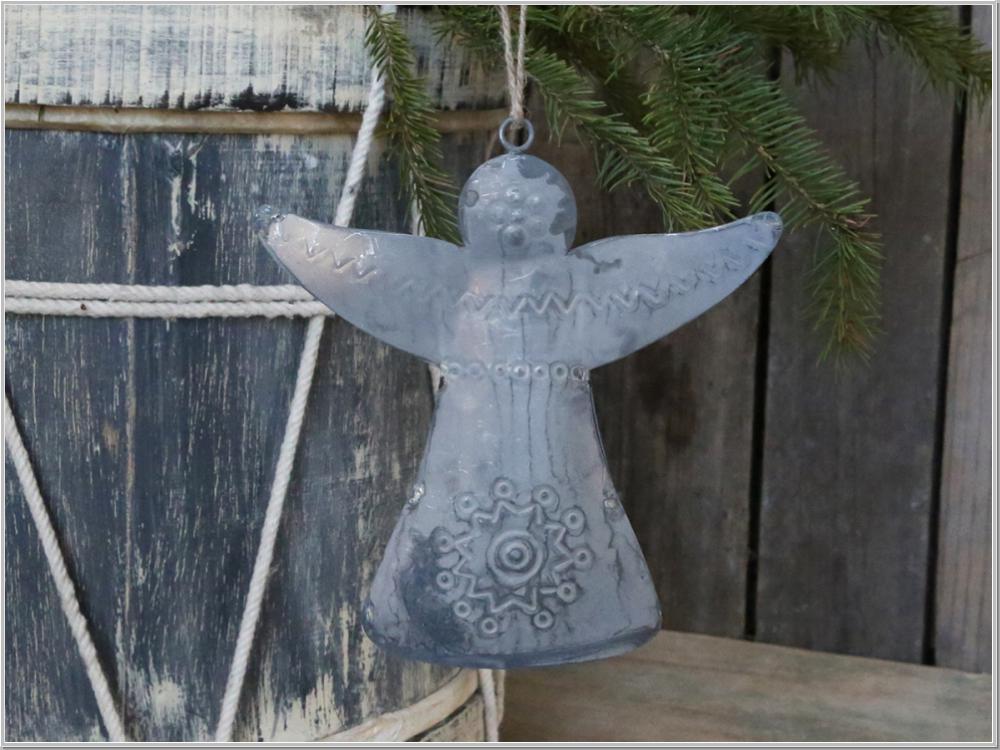 Preview: Dekoengel Zink Christbaumhänger H 18cm Preview: Dekoengel Zink Christbaumhänger H 18cm