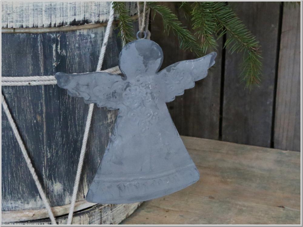 Preview: Dekoengel Zink Christbaumhänger H 20cm Preview: Dekoengel Zink Christbaumhänger H 20cm
