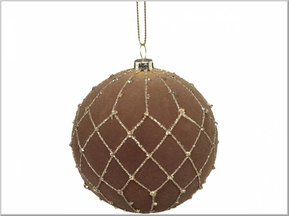 Preview: Christbaumkugel Velour Ø8cm Preview: Christbaumkugel Velour Ø8cm