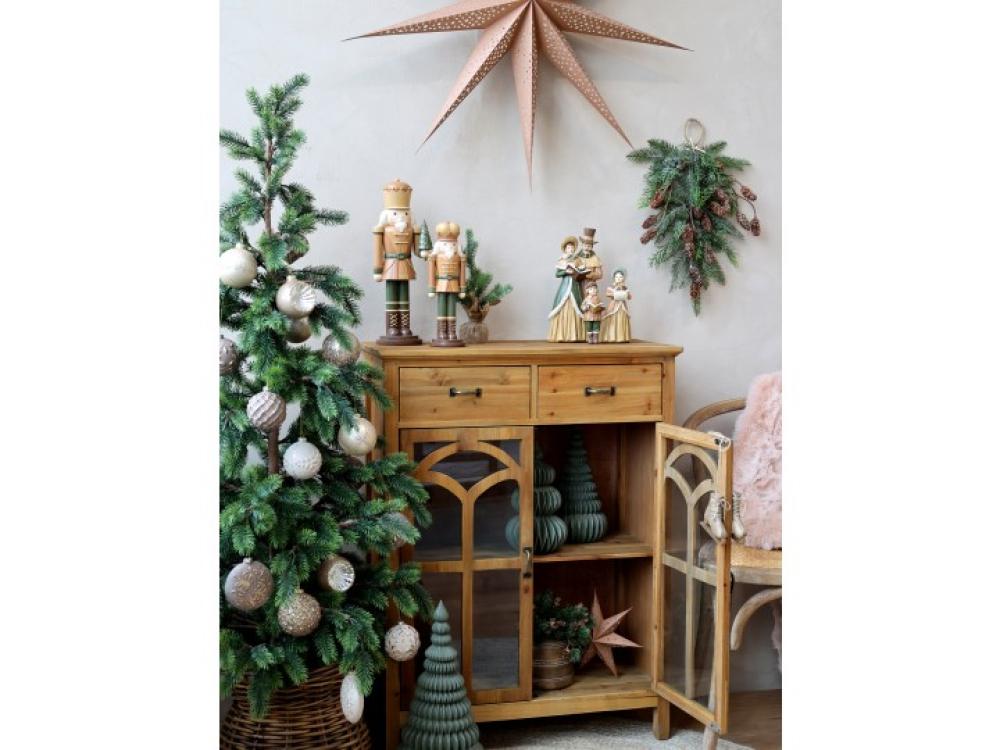 Preview: Christbaum Kugel Glitzer Glas Latte H9,5cm Preview: Christbaum Kugel Glitzer Glas Latte H9,5cm