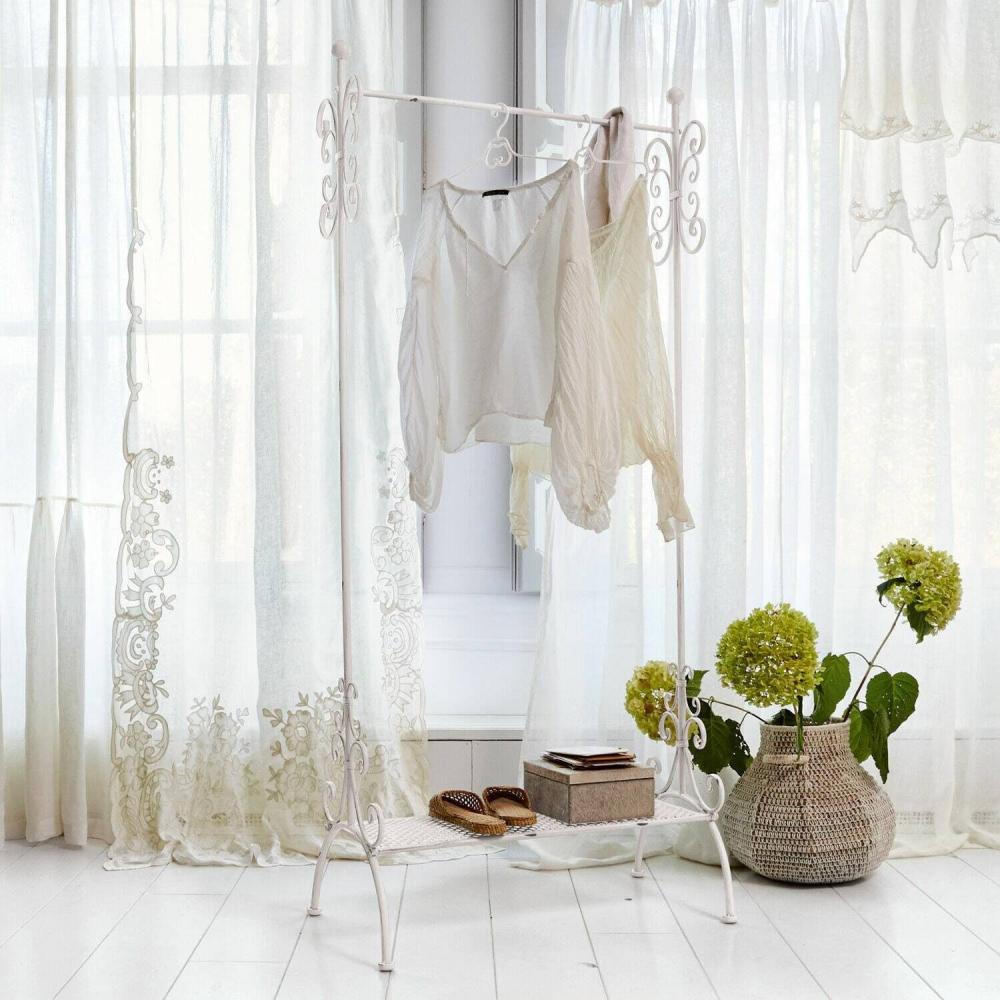 Preview: Garderobe Metall Antik Crème romantischer Kleiderständer Shabby Chic Preview: Garderobe Metall Antik Crème romantischer Kleiderständer Shabby Chic