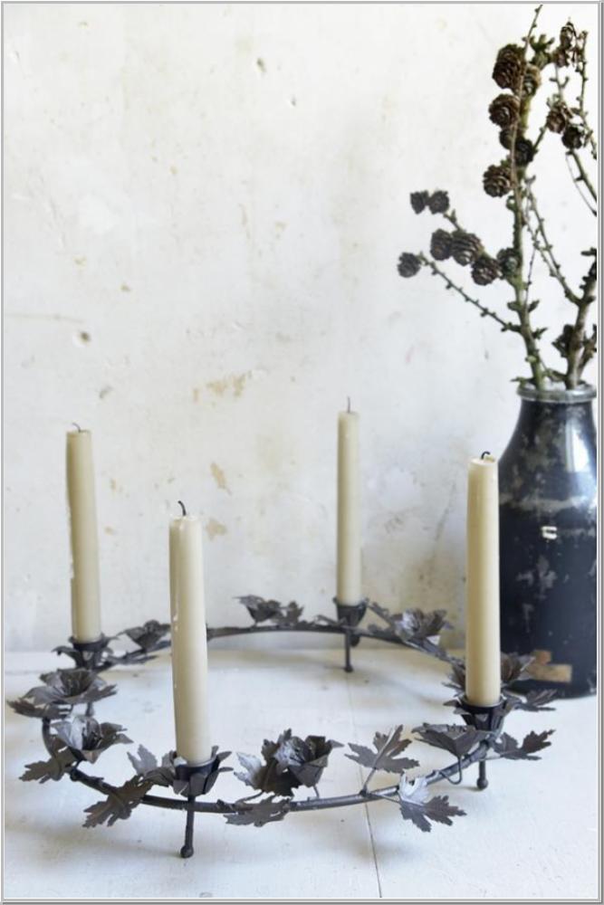 JDL Adventskranz mit Metallblättern Ø 41cm JDL Adventskranz mit Metallblättern Ø 41cm