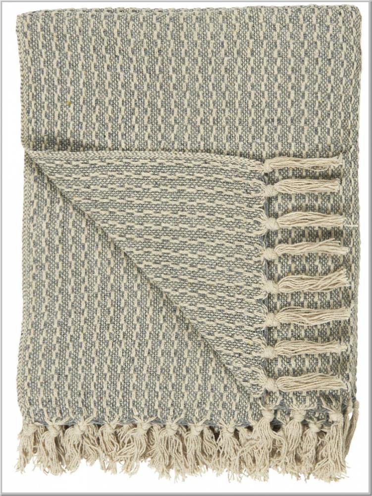 Plaid Strickdecke Staubig Blau 130x160cm Plaid Strickdecke Staubig Blau 130x160cm