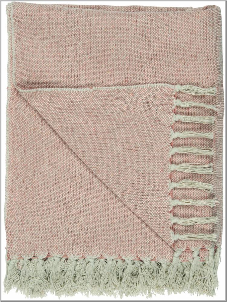 Preview: Plaid Strickdecke Creme/Faded Rose 130x160cm Preview: Plaid Strickdecke Creme/Faded Rose 130x160cm