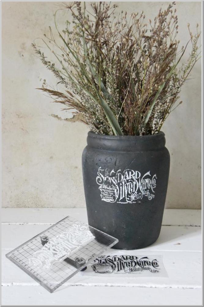 Preview: Vintage Paint Stempel Silver Ware 8x15cm Preview: Vintage Paint Stempel Silver Ware 8x15cm