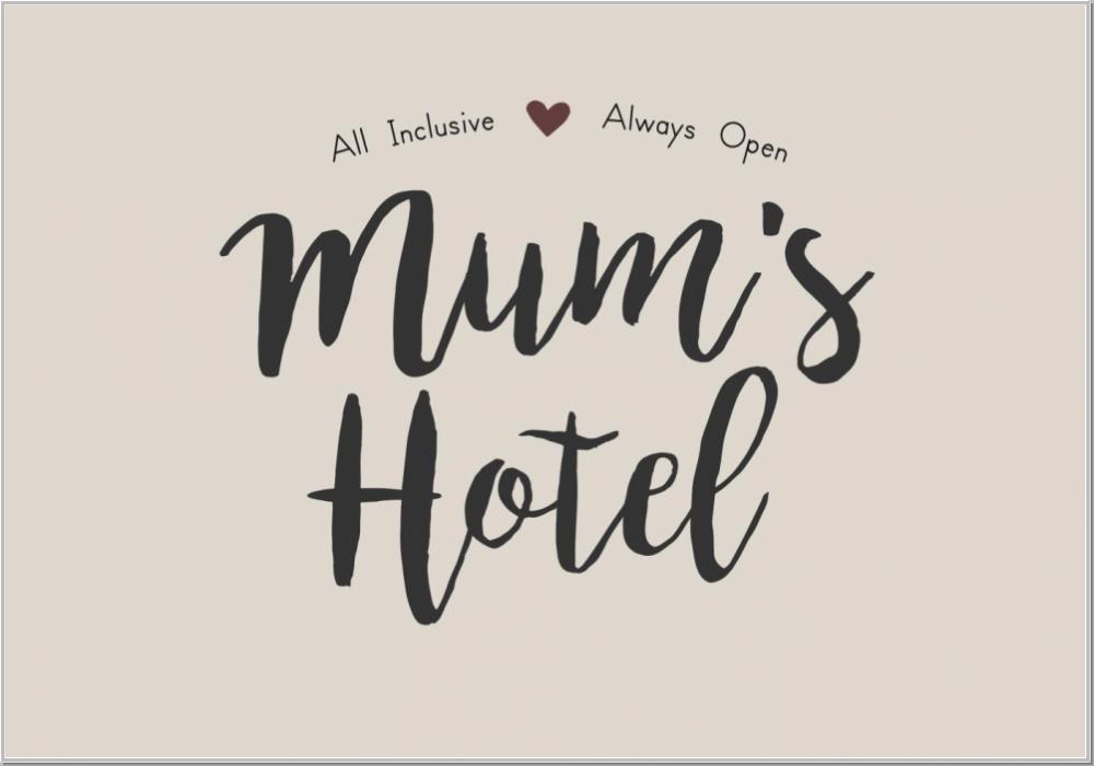 Preview: Metallschild Mum´s Hotel L20xH14cm Preview: Metallschild Mum´s Hotel L20xH14cm