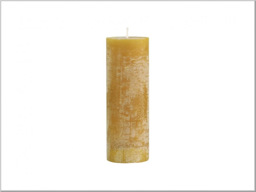 Macon rustikale Stumpenkerze Mustard H20/Ø7cm Macon rustikale Stumpenkerze Mustard H20/Ø7cm
