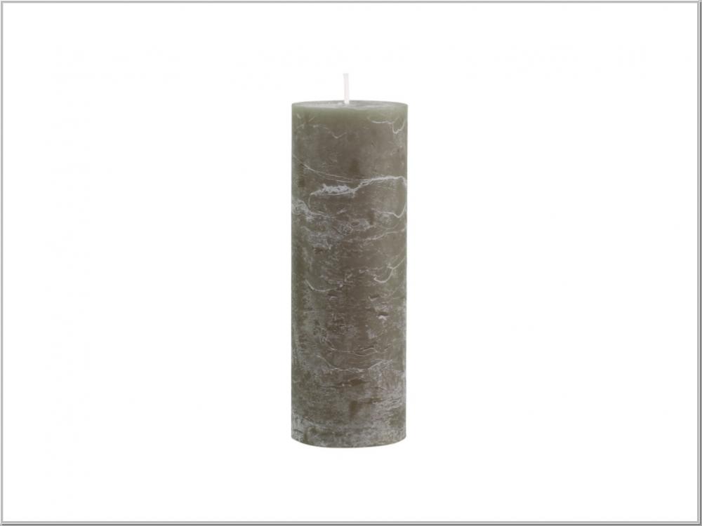 Macon rustikale Stumpenkerze Olive H20/Ø7cm Macon rustikale Stumpenkerze Olive H20/Ø7cm