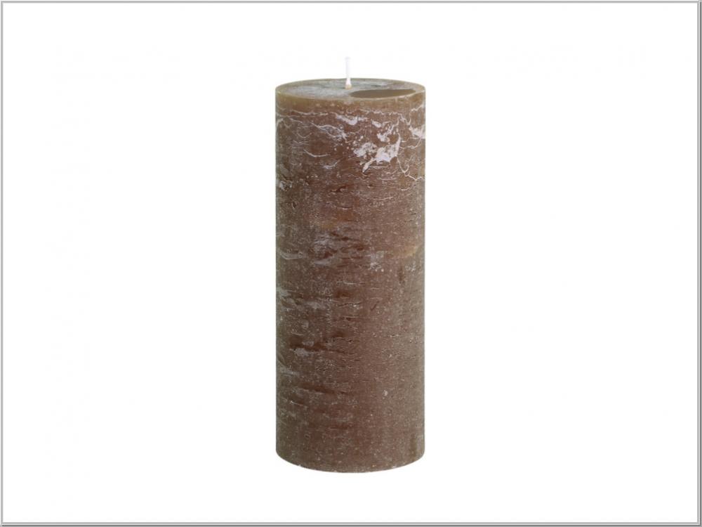 Macon rustikale Stumpenkerze Walnuss H25/Ø10cm Macon rustikale Stumpenkerze Walnuss H25/Ø10cm