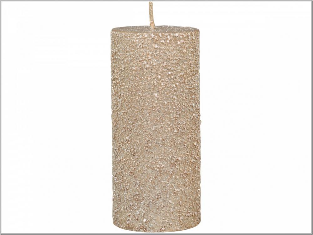 Preview: Macon rustikale Stumpenkerze Puder Glitter H12x Ø6cm Preview: Macon rustikale Stumpenkerze Puder Glitter H12x Ø6cm