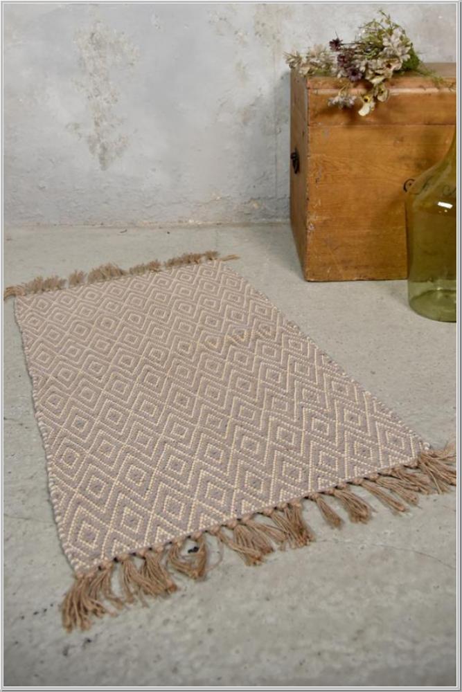 JDL Vintage Teppich Läufer Jute gewebt 60x90 cm