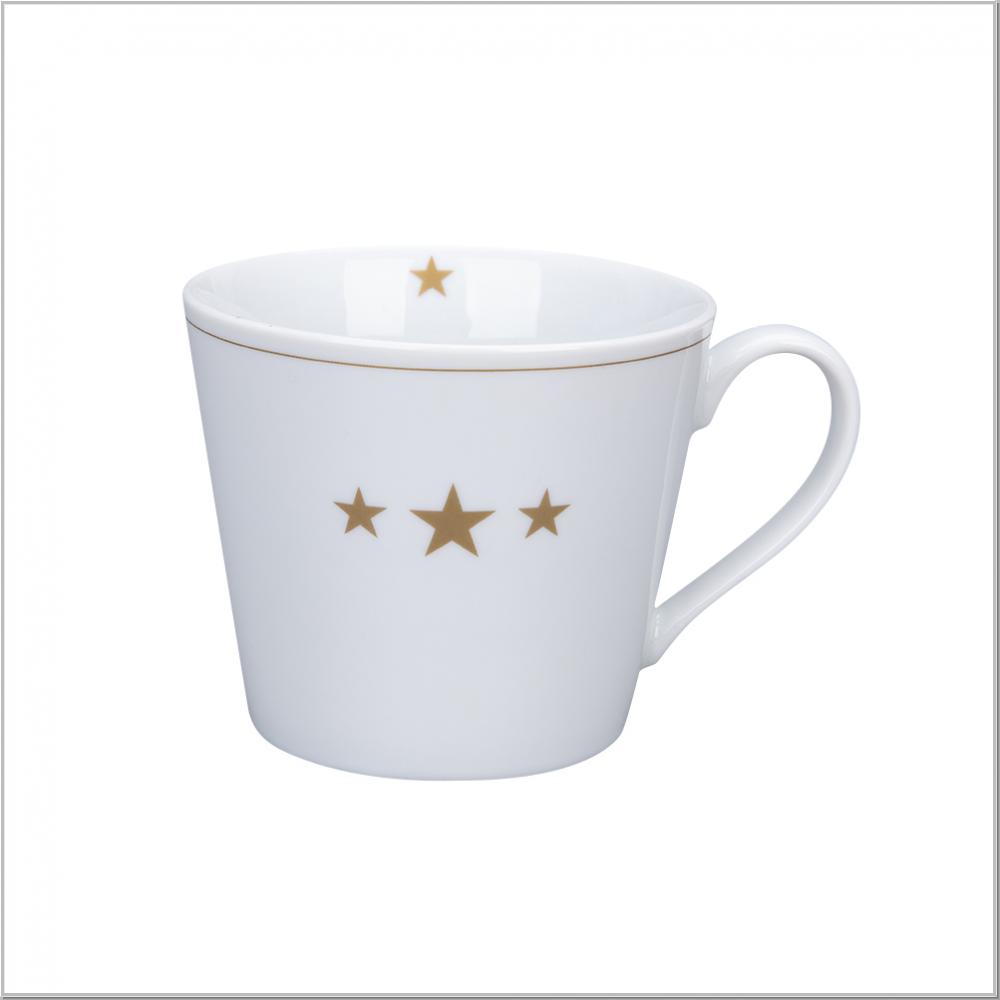 Happy Tasse Cup "3 stars" Kaffeebecher H9xØ10cm