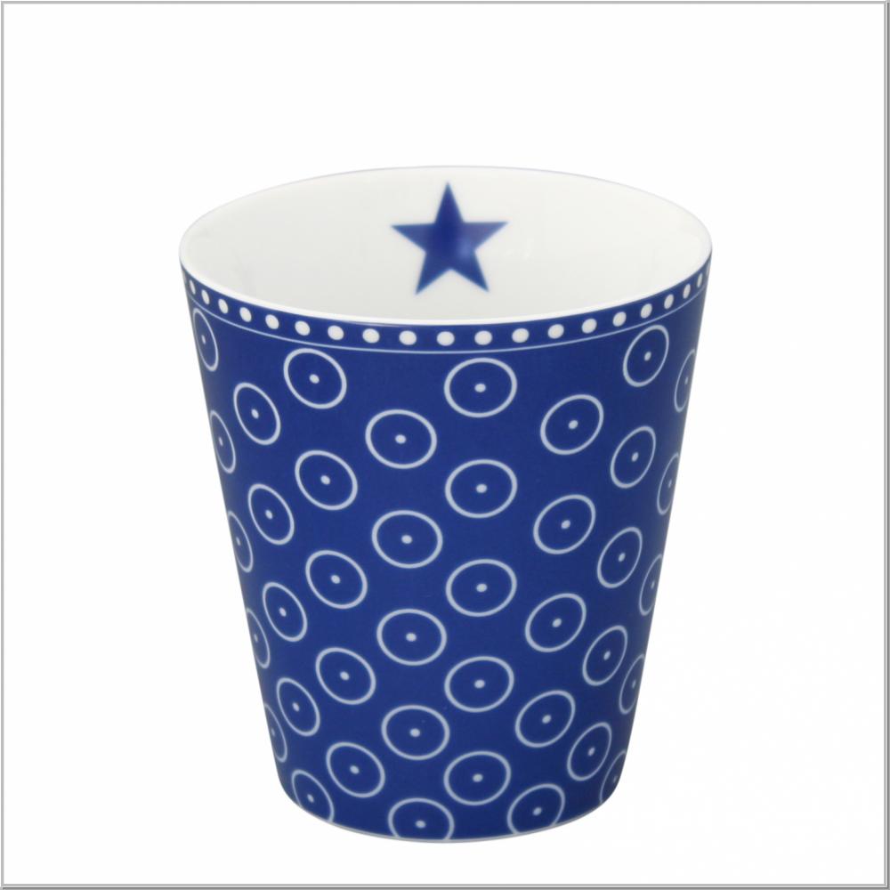 Happy Mug "Circle Dot Blue" Kaffeebecher H10xØ9cm