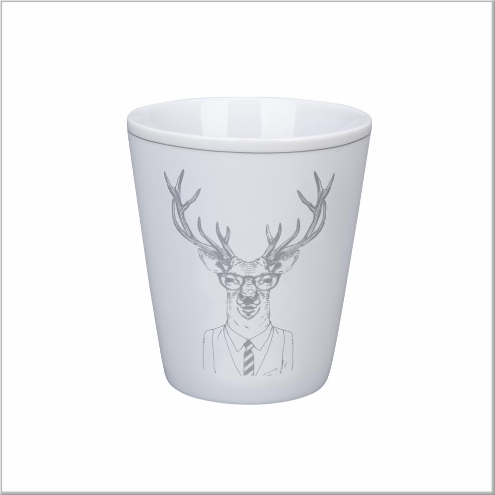 Happy Mug "Hipster Deer He"  Becher H10cm
