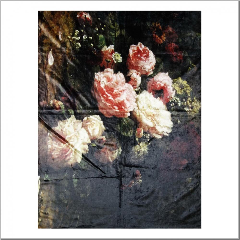 Kuschelige Decke mit Rosendekor 130x170cm