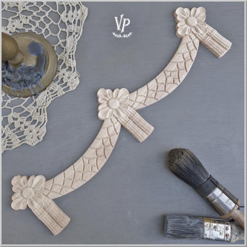 Holzornament Vintage Paint Ornament 40x10cm Holzornament Vintage Paint Ornament 40x10cm