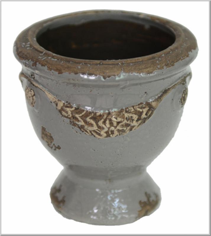 Blumentopf Vilone GRAU Teracotta H14,5xØ14,5cm Blumentopf Vilone GRAU Teracotta H14,5xØ14,5cm
