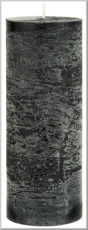 Rustikale Kerze Schwarz H18xØ 7cm Rustikale Kerze Schwarz H18xØ 7cm