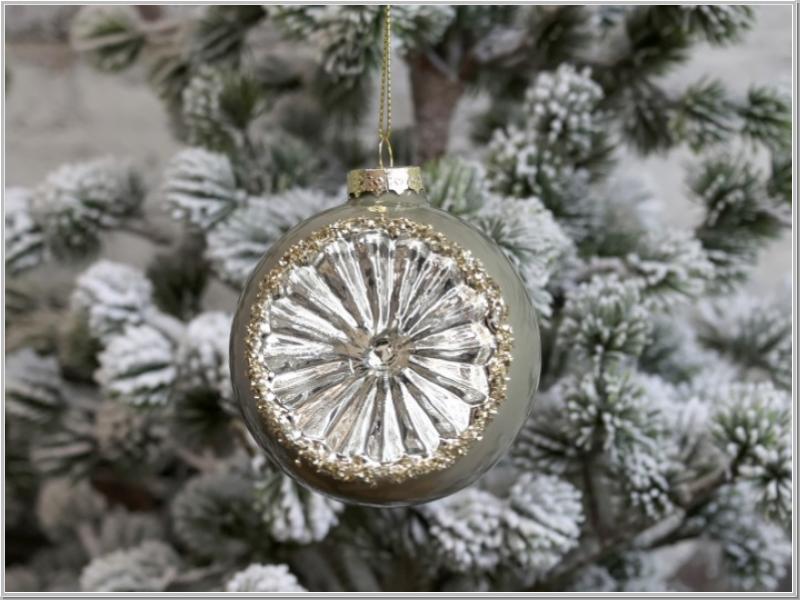 Christbaum Kugel Glitzer staubig grün H9,5cm Christbaum Kugel Glitzer staubig grün H9,5cm