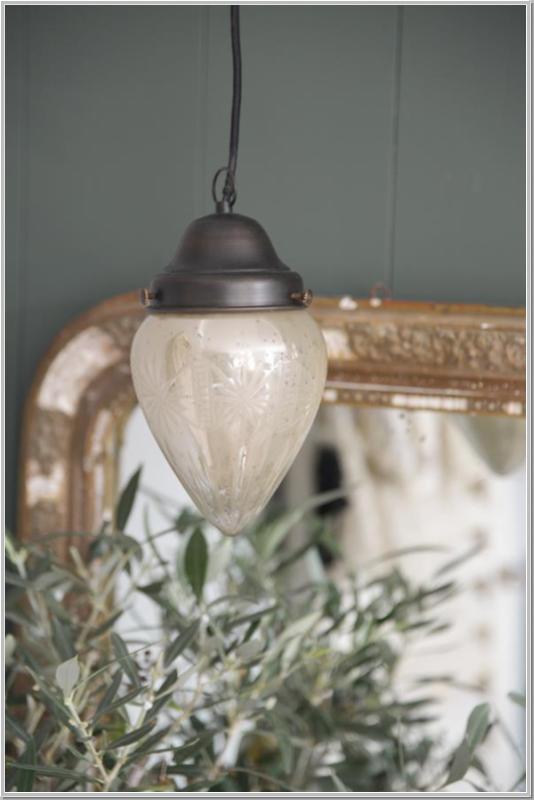 JDL Vintage Hängelampe Hängeleuchte Leuchter Milchglas