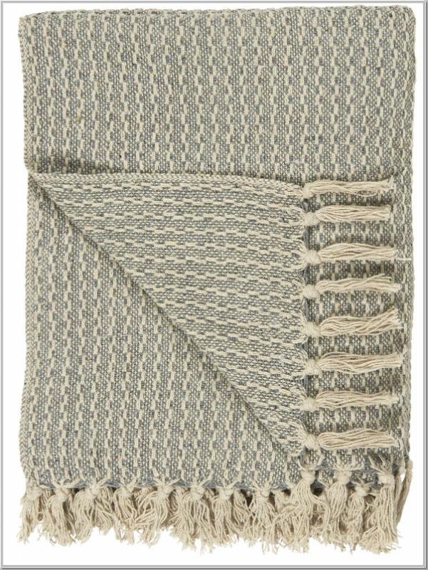 Plaid Strickdecke Staubig Blau 130x160cm Plaid Strickdecke Staubig Blau 130x160cm
