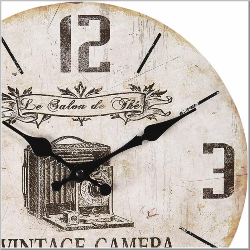 Wanduhr Uhr Vintage CAMERA Ø 30cm