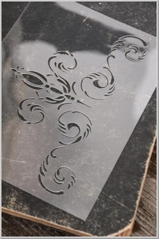 JDL Vintage Stencil Oblong Flower Schablone