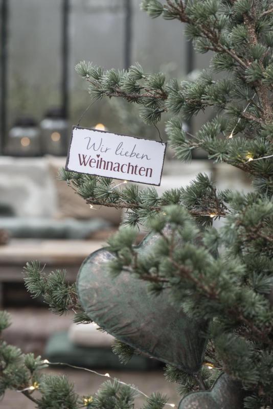 Metallschild Wir lieben Weihnachten L15cm Metallschild Wir lieben Weihnachten L15cm