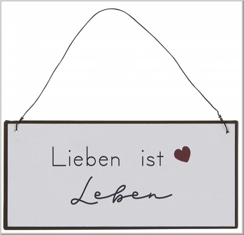 Metallschild Lieben ist Leben L15cm Metallschild Lieben ist Leben L15cm