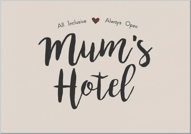 Metallschild Mum´s Hotel L20xH14cm Metallschild Mum´s Hotel L20xH14cm