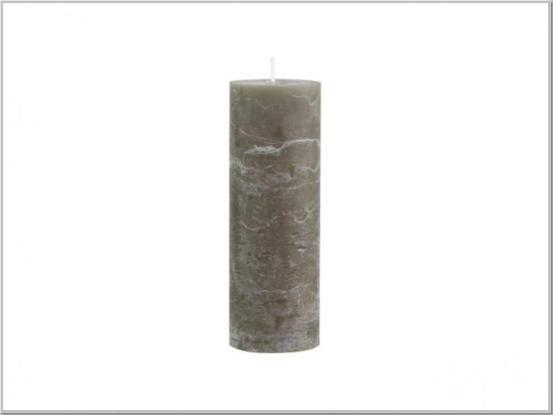 Macon rustikale Stumpenkerze Olive H20/Ø7cm Macon rustikale Stumpenkerze Olive H20/Ø7cm