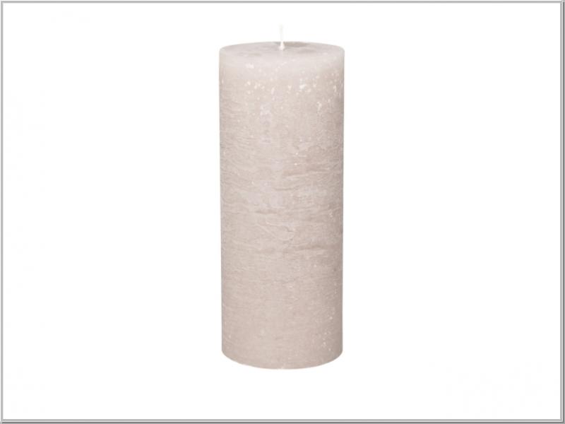 Macon rustikale Stumpenkerze Taupe H25/Ø10cm Macon rustikale Stumpenkerze Taupe H25/Ø10cm