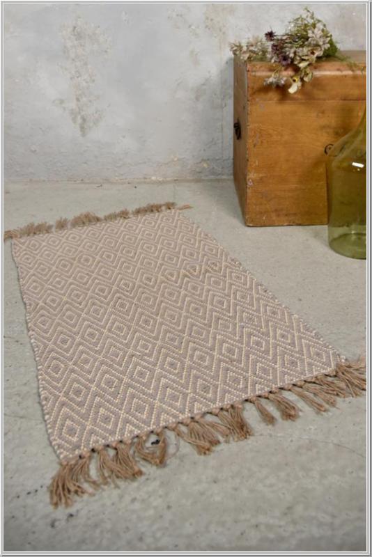 JDL Vintage Teppich Läufer Jute gewebt 60x90 cm