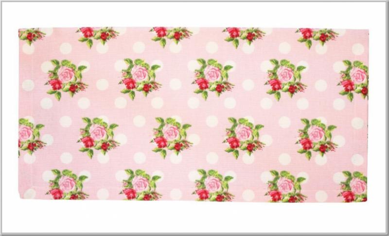 Stoffserviette Dots n Roses Rosa 40x40cm Stoffserviette Dots n Roses Rosa 40x40cm