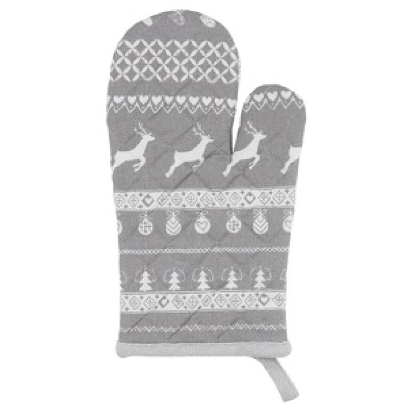 Ofenhandschuh Nordic grey Hirsch 16x30cm