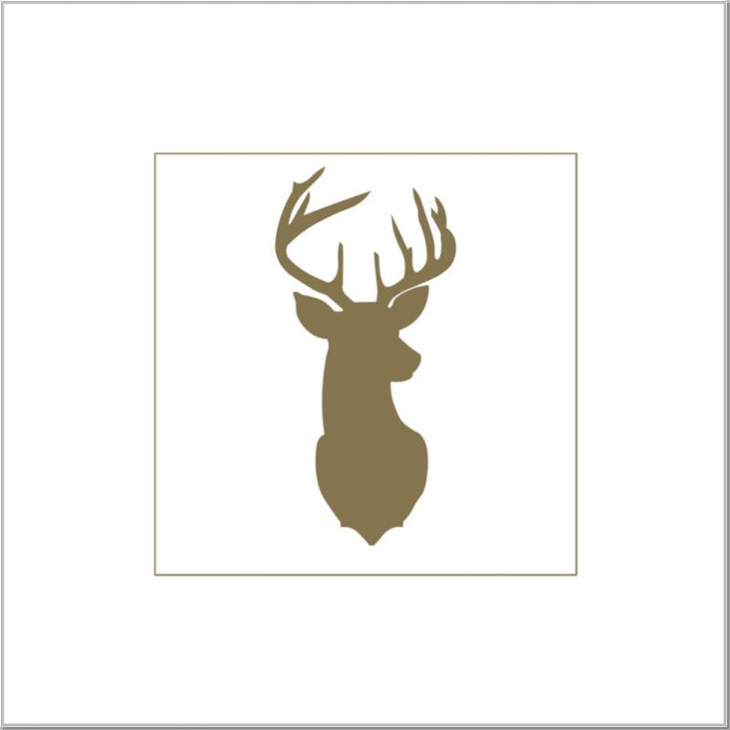 Servietten Goldener Hirsch 18Stck. Servietten Goldener Hirsch 18Stck.